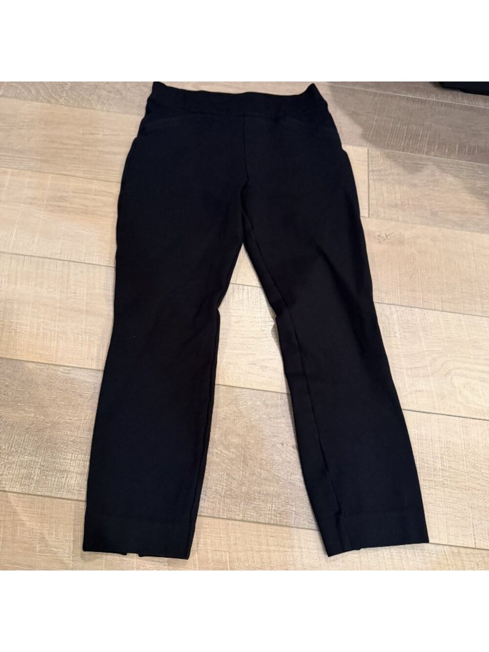 SPANX WOMENS SMALL PETITE BLACK PULL ON PANTS